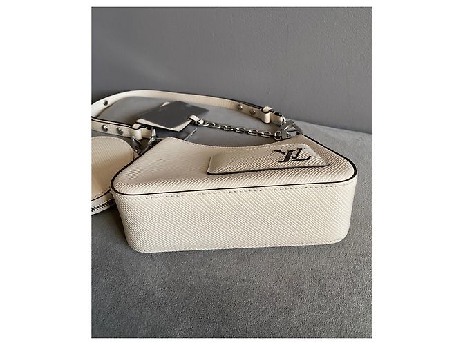 Borsa Louis Vuitton Marellini in pelle Epi quarzo bianco - vista 6