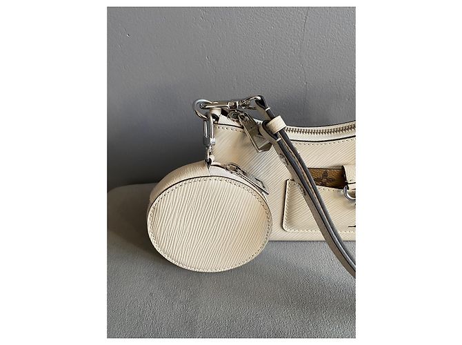 Borsa Louis Vuitton Marellini in pelle Epi quarzo bianco - vista 7