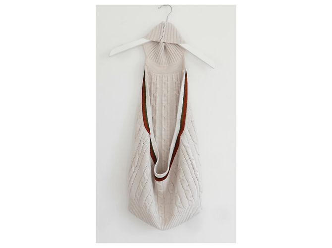 Rosie Assoulin Hold My Bolero Cabrio-Pullover. Creme - Ansicht 7