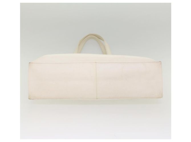 CHANEL Einkaufstasche Caviar Skin White CC Auth bs8320 Weiß - Ansicht 5