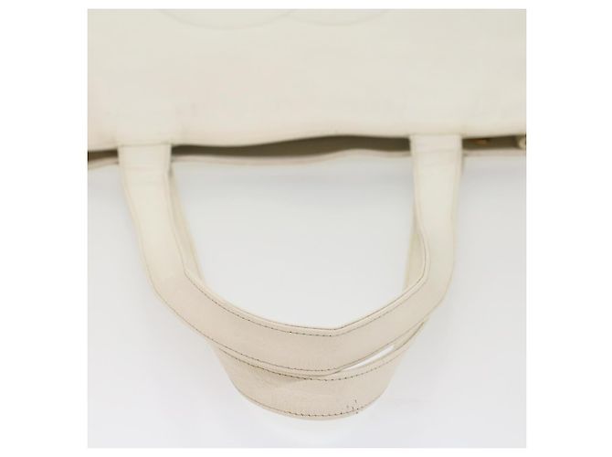 CHANEL Einkaufstasche Caviar Skin White CC Auth bs8320 Weiß - Ansicht 7