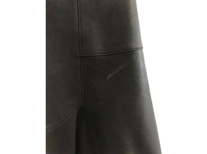 Faldas CARVEN T.Internacional L Cuero Negro - vista 2