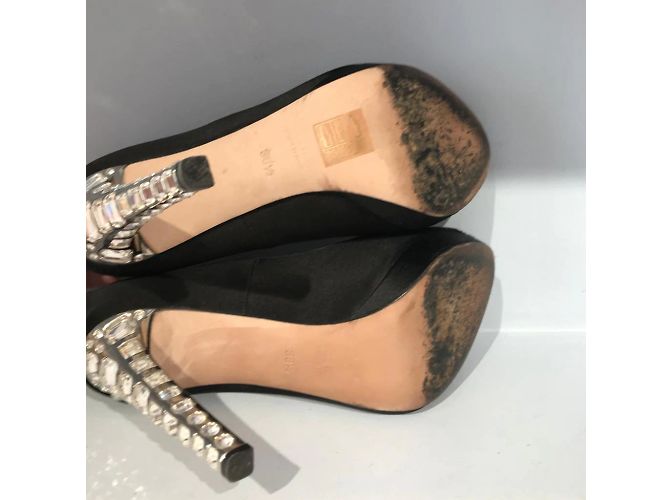 MIU MIU Absätze T.EU 38.5 Stoff Schwarz - Ansicht 7