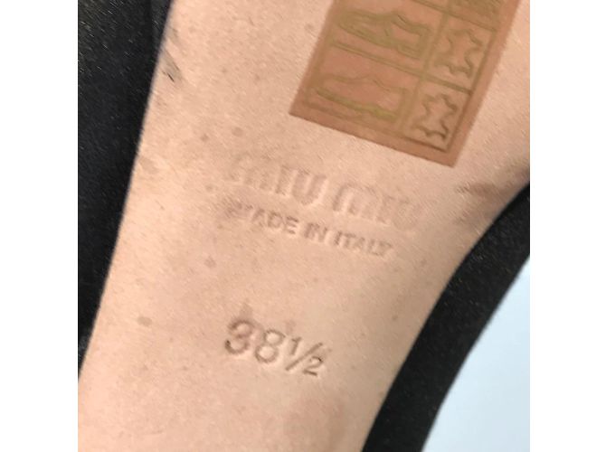 MIU MIU Absätze T.EU 38.5 Stoff Schwarz - Ansicht 8