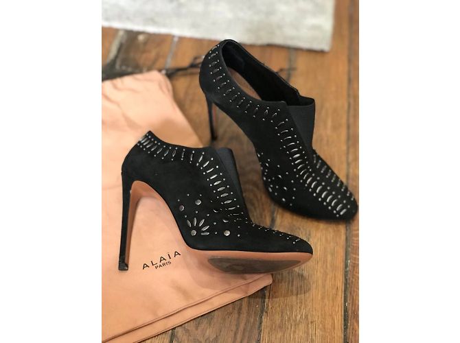 Alaïa Stivaletti ALAIA T.EU 39 Camoscio Nero - vista 2