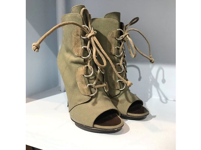 GIUSEPPE ZANOTTI Stivaletti T.EU 38.5 Tessuto Cachi - vista 7