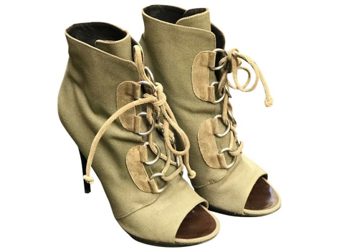 GIUSEPPE ZANOTTI Stivaletti T.EU 38.5 Tessuto Cachi - vista 8