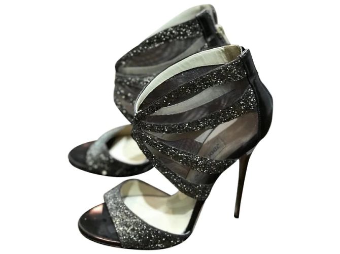 Sandali JIMMY CHOO T.EU 39.5 Glitter Marrone - vista 8