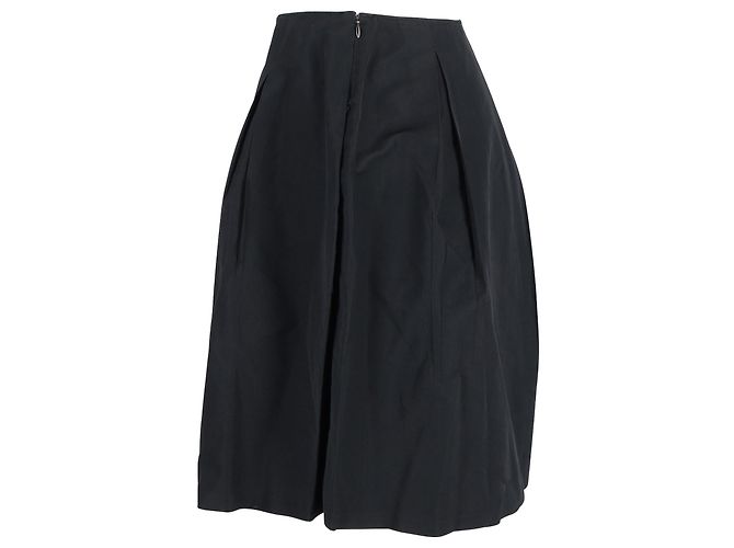 Falda evasé Miu Miu de algodón negro - vista 2