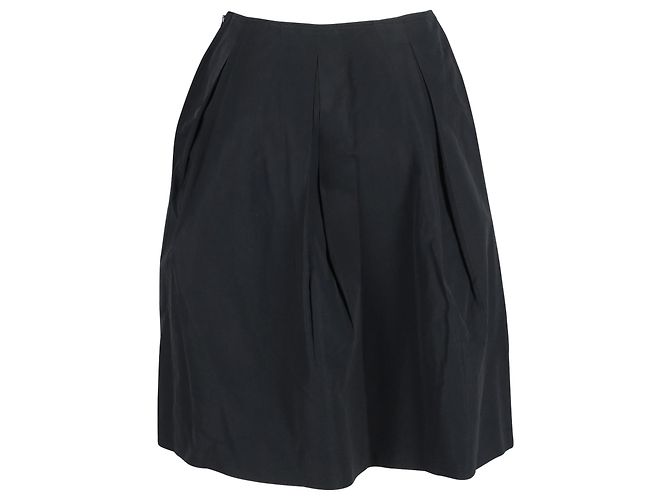 Falda evasé Miu Miu de algodón negro - vista 3