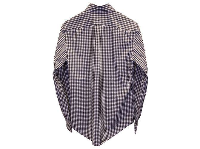 Twist Camicia button down scozzese Louis Vuitton in cotone grigio - vista 2
