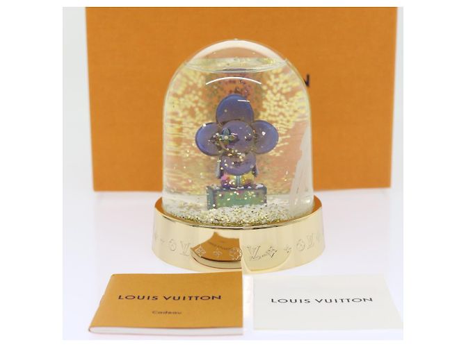 LOUIS VUITTON Vivienne Snow Globe VIP Limited Or Clair R97453 Auth LV 53406A Doré - vue 12