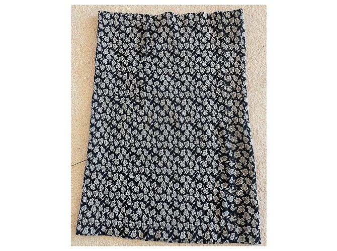 Autre Marque Minifalda Miss Selfridges negra y crema de algodón tejida Negro - vista 11
