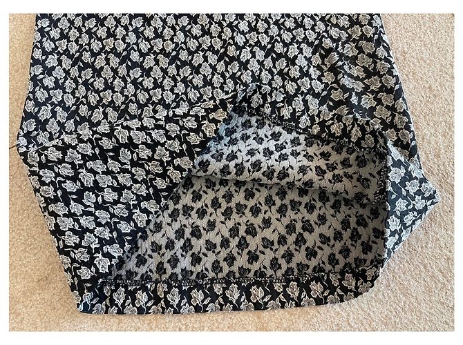 Autre Marque Minifalda Miss Selfridges negra y crema de algodón tejida Negro - vista 12