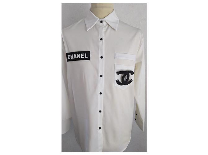 Camicia Chanel vintage taglia L Bianco - vista 4
