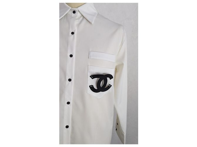 Camicia Chanel vintage taglia L Bianco - vista 9