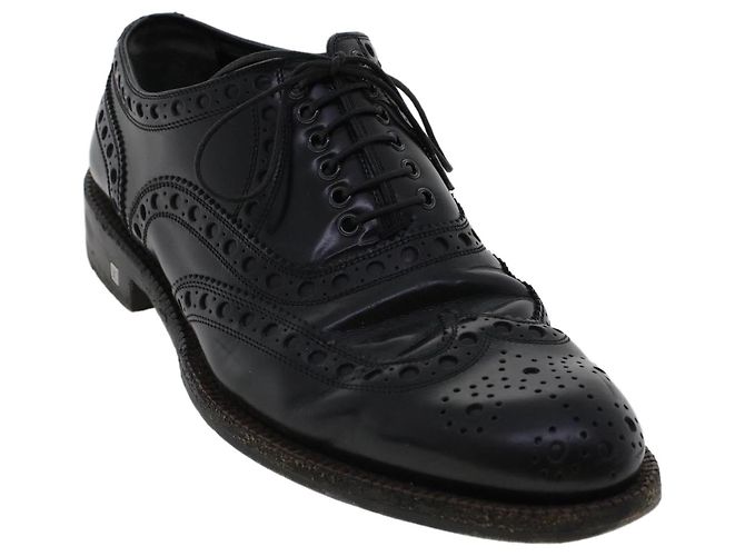 LOUIS VUITTON Wing Tip Medallio Schuhe Leder 5.5 M Schwarzer Abgeordneter3136 LV Auth ak214 - Ansicht 12