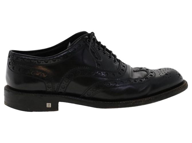 LOUIS VUITTON Wing Tip Medallio Schuhe Leder 5.5 M Schwarzer Abgeordneter3136 LV Auth ak214 - Ansicht 14