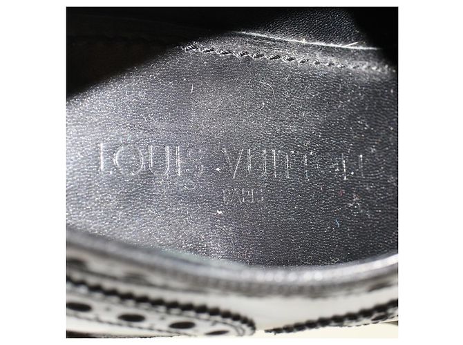 LOUIS VUITTON Wing Tip Medallio Schuhe Leder 5.5 M Schwarzer Abgeordneter3136 LV Auth ak214 - Ansicht 18