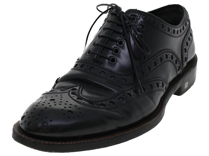 LOUIS VUITTON Wing Tip Medallio Schuhe Leder 5.5 M Schwarzer Abgeordneter3136 LV Auth ak214 - Ansicht 3