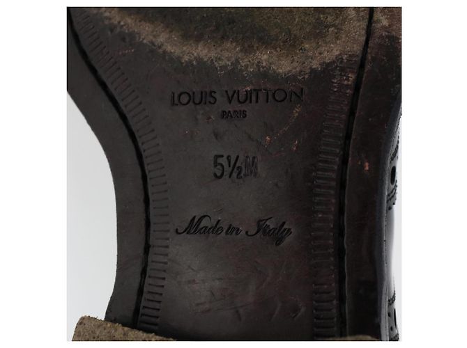LOUIS VUITTON Wing Tip Medallio Schuhe Leder 5.5 M Schwarzer Abgeordneter3136 LV Auth ak214 - Ansicht 8