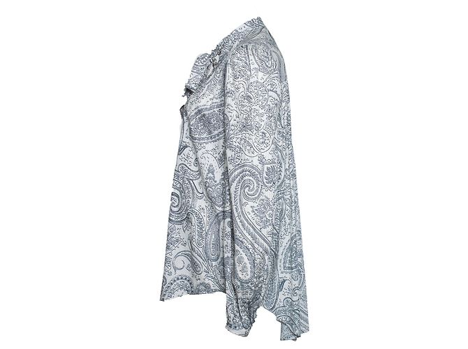 ETRO, camicetta paisley in bianco e nero - vista 2