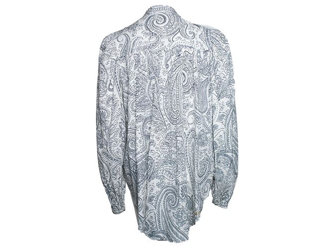 ETRO, camicetta paisley in bianco e nero - vista 3