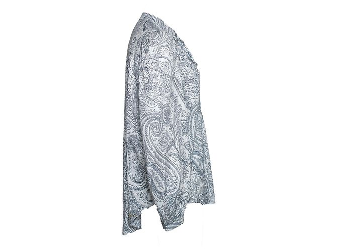 ETRO, camicetta paisley in bianco e nero - vista 4