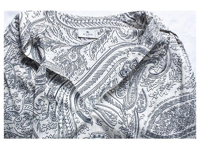 ETRO, camicetta paisley in bianco e nero - vista 7