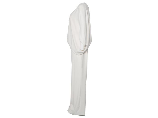 Autre Marque Halston, macacão creme drapeado de um ombro só Branco - vista 2