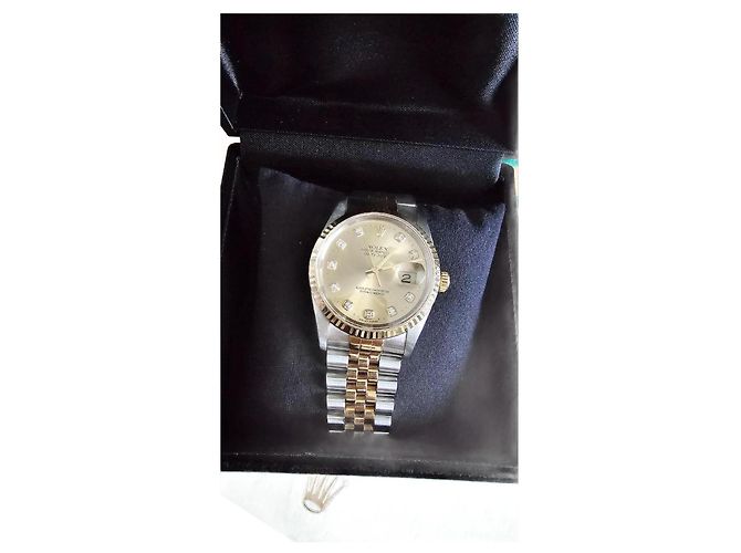 Rolex Datejust Oyster Perpetual 36mm Oro e Acciaio Diamanti Gold hardware - vista 9