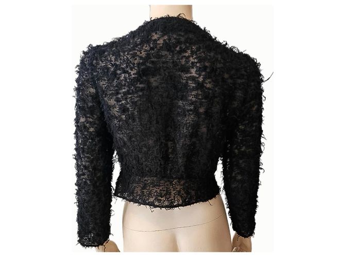 feine Chanel-Jacke Schwarz - Ansicht 3