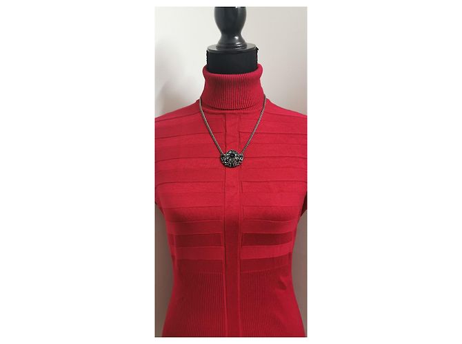 Collana Chanel Medaglione Cabochon Nera e Bianca Nero Argento Bianco Grigio - vista 11