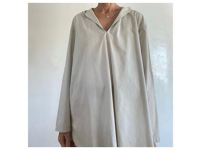 Autre Marque Túnica o top marinero con capucha de algodón y algodón beige Muji - vista 6