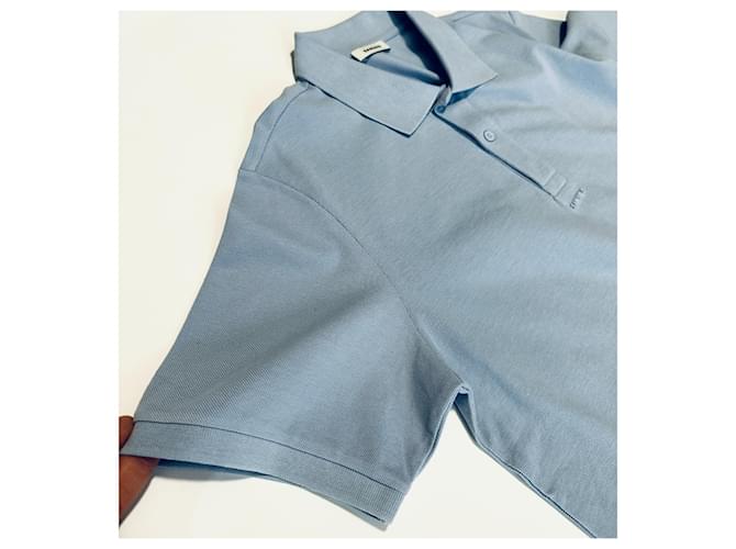 Polo Sandro in cotone blu - vista 4