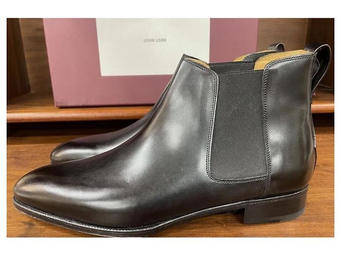 John Lobb TUDOR Chelsea Boots Black Leather - view 2