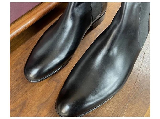 John Lobb TUDOR Chelsea Boots Black Leather - view 4