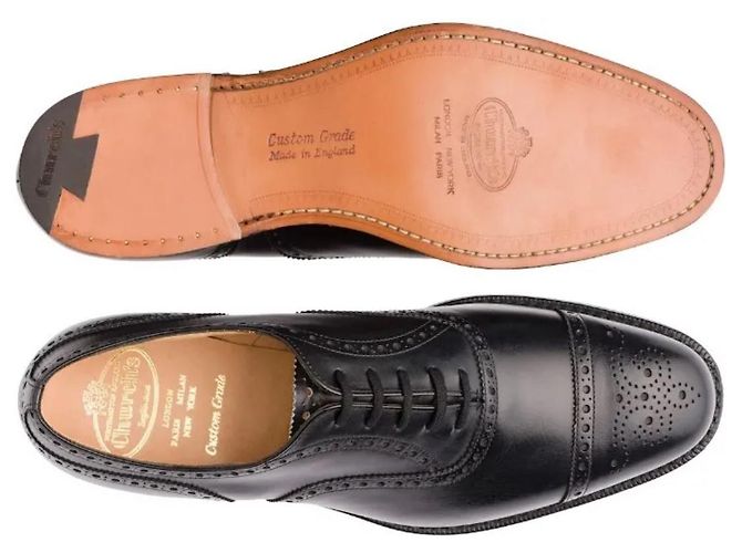 Church's Diplomatico della Chiesa 173 Oxford Brogue in pelle di vitello Nero - vista 3