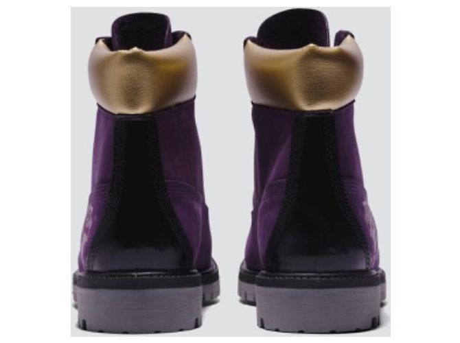 Botas Timberland Premium 6 polegadas Hip-Hop Royalty 50th Birthday Douradas Roxas Dourado Roxo - vista 5