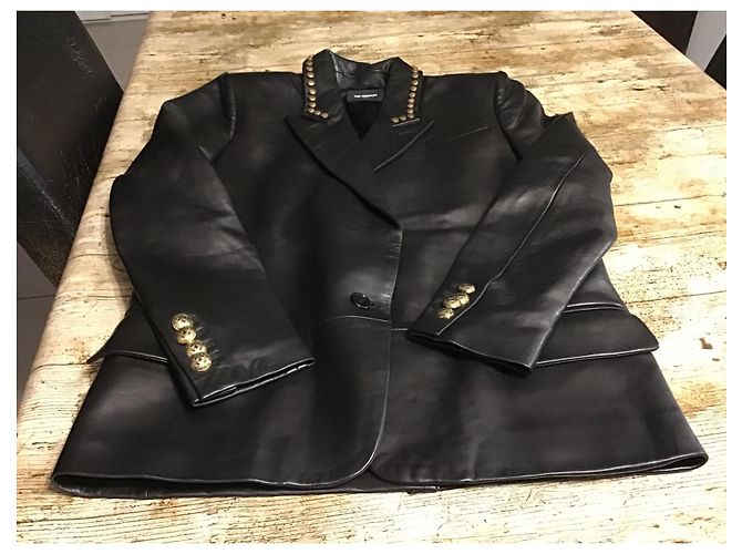 The Kooples Lederjacke Dunkelbraun - Ansicht 4