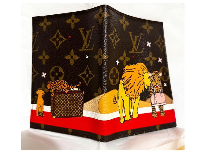 Organizer Edición limitada de Louis Vuitton 2018 Titular del pasaporte de Navidad Roja - vista 3