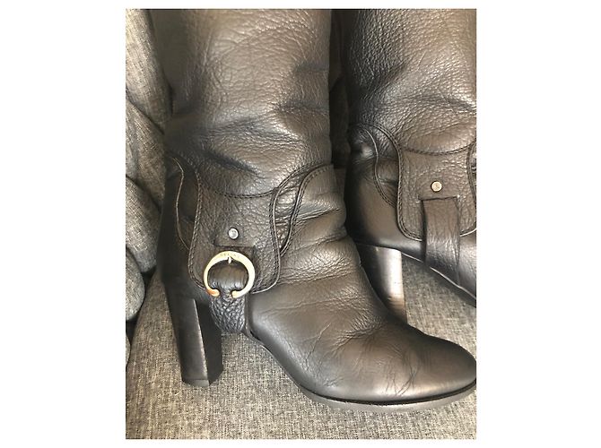 Botas Céline de cuero negro - vista 3