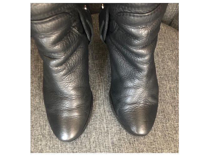 Botas Céline de cuero negro - vista 4