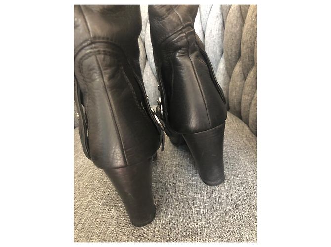Botas Céline de cuero negro - vista 9