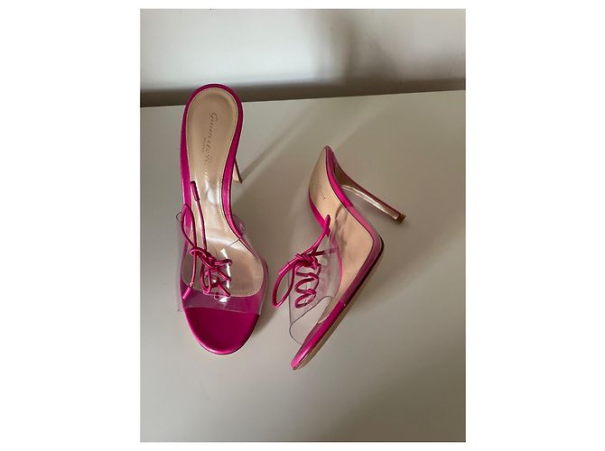 Mule Gianvito Rossi in pelle rosa - vista 13