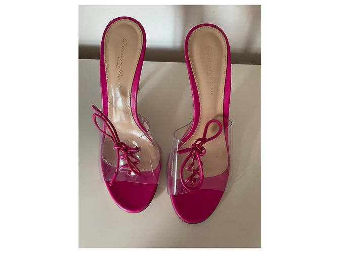 Mule Gianvito Rossi in pelle rosa - vista 4