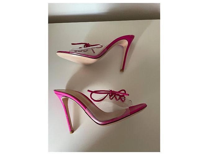 Mule Gianvito Rossi in pelle rosa - vista 8
