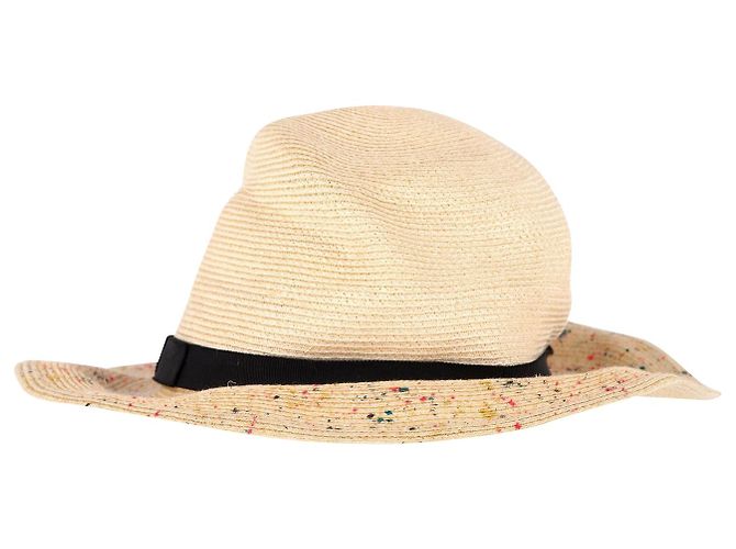 Cappello da sole screziato Eugenia Kim in canapa e cotone beige Marrone - vista 2