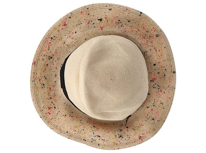 Cappello da sole screziato Eugenia Kim in canapa e cotone beige Marrone - vista 4
