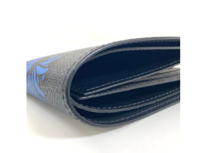 Louis Vuitton Corda Damier Graphite Slender N41679 Nero - vista 14